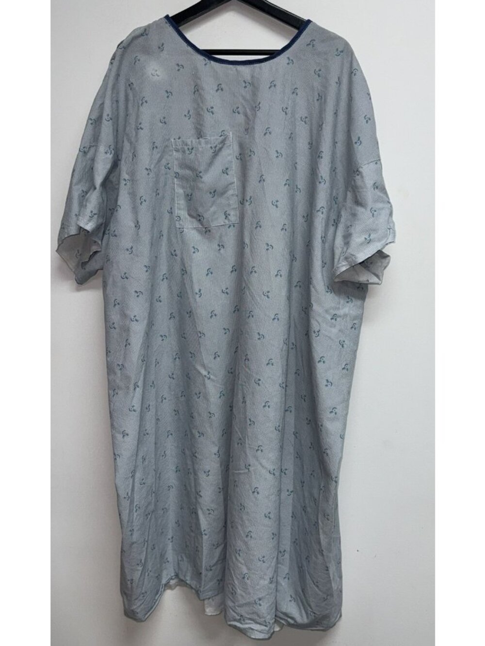 Standard Textile Hospital Patient Gown Blue Halloween Eleven Costume 3XL Cosplay
